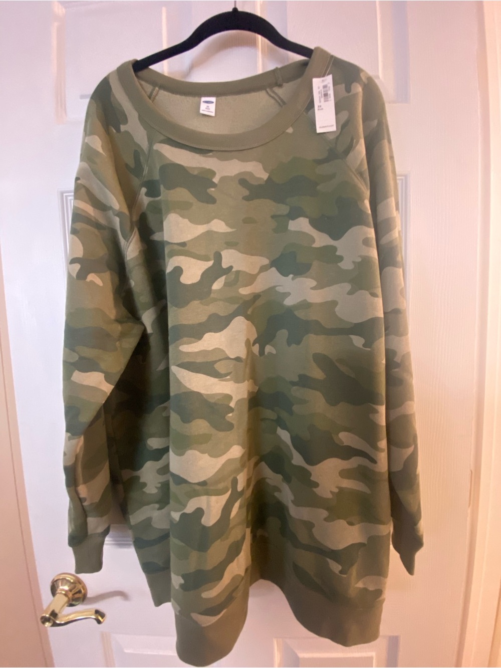 Old Navy Green Camo Crewneck Sweater